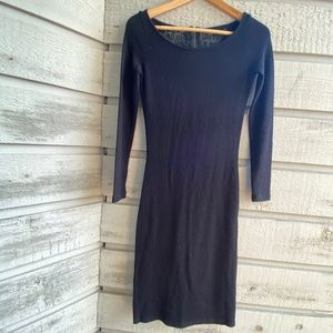 SOLD black lace dress | body-con midi dress |size XS - S